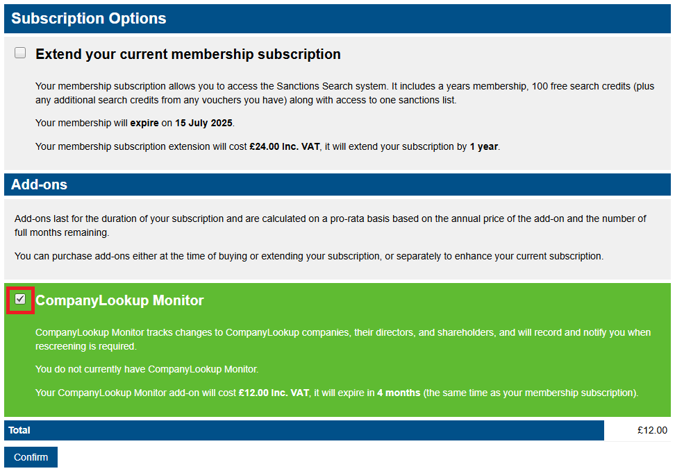 CLM Subscription